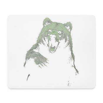 Grizzly Bear Randonnée Camping Ours brun vintage - Tapis de souris (format paysage) - blanc - Devant