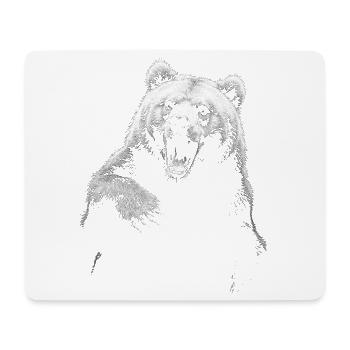 Grizzly Bear Randonnée Camping Ours brun vintage - Tapis de souris (format paysage) - blanc - Devant