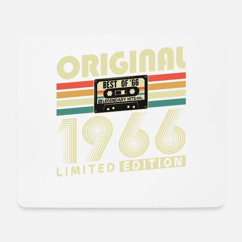 Original 1966 Jahrgang Vintage Geburtstag Retro - Mousepad (Querformat) - Weiß