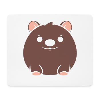 Wombat - Mousepad (Querformat) - Weiß - Vorne