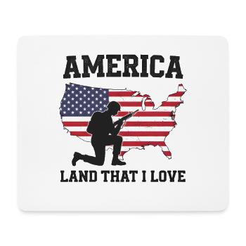 America Land That I Love Patriotic Soldier - Mouse Pad (horizontal) - white - Front
