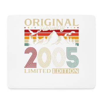 21st Birthday February 2005 Vintage Vintage - Mouse Pad (horizontal) - white - Front