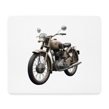Moto vintage beige rétro - Tapis de souris (format paysage) - blanc - Devant