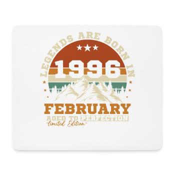 February 1996 Vintage Retro Birthday Gift - Mouse Pad (horizontal) - white - Front