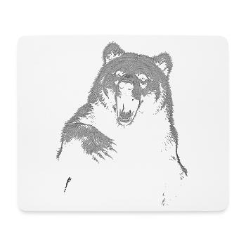 Grizzly Bear Hiking Camping Vintage Brown Bear - Mouse Pad (horizontal) - white - Front