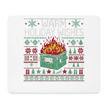 Chaleureuses vœux de Noël, vilain Noël - Tapis de souris (format paysage) - blanc - Devant