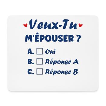 Will you marry me? Heart Challenge - Mouse Pad (horizontal) - white - Front