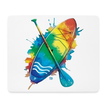 Paddle Board - Ocean Splash Art Water Sports - Mouse Pad (horizontal) - white - Front