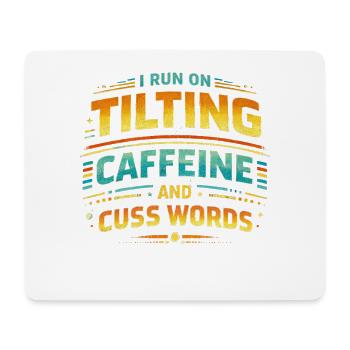 Joueur de flipper de flipper qui incline la caféine, gros mots - Tapis de souris (format paysage) - blanc - Devant