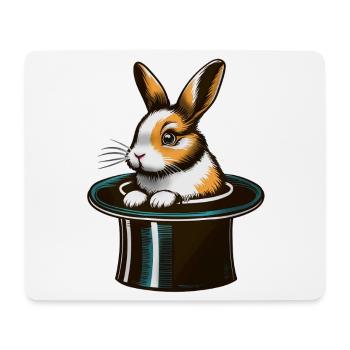 Bunny from the top hat - Mouse Pad (horizontal) - white - Front