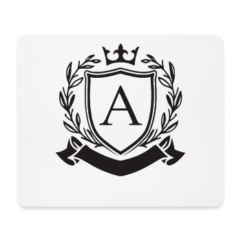 Armoiries de la Couronne A du monogramme de la noblesse - Tapis de souris (format paysage) - blanc - Devant