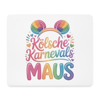 Kölsche Karnevalsmaus Karneval Köln Kölner Maus - Mousepad (Querformat) - Weiß - Vorne