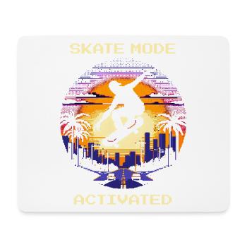 Skate Mode aktiviert | Skateboarding - Mousepad (Querformat) - Weiß - Vorne