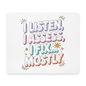 Nurse Practitioner I Listen I Assess Family Nurse - Mousepad (Querformat) - Weiß - Vorne