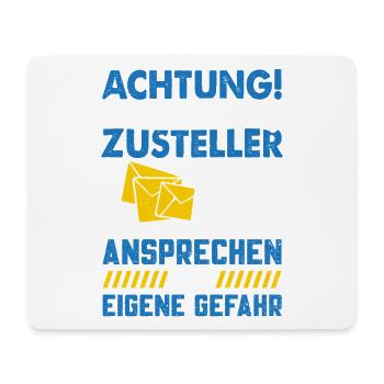 Postman ATTENTION OVERWORKED DELIVERY PERSON - Mouse Pad (horizontal) - white - Front
