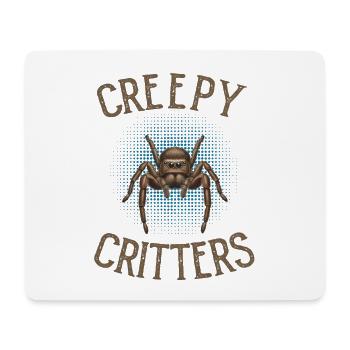Creepy Critters – Realistic Jumping Spider - Mouse Pad (horizontal) - white - Front
