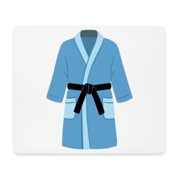 Martial Arts Bademantel (blau) - Mousepad (Querformat) - Weiß - Vorne