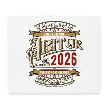 Endlich geschafft | Abitur 2026 | Ich habe fertig - Mousepad (Querformat) - Weiß - Vorne