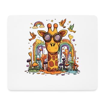 Giraffe in Rainbow Forest - Mouse Pad (horizontal) - white - Front