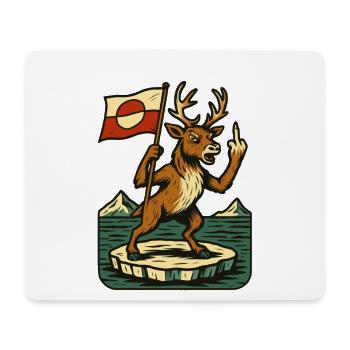 Greenland Shirt Reindeer Caribou - Mousepad (Querformat) - Weiß - Vorne