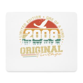 Original 2008 Vintage Vintage Birthday Retro - Mouse Pad (horizontal) - white - Front