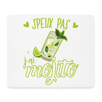 Je Peux Pas J'ai Mojito - Humour Mojito Cocktail - Tapis de souris (format paysage) - blanc - Devant