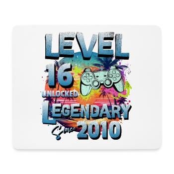 Level 16 years Unlocked since 2010 Birthday - Mouse Pad (horizontal) - white - Front