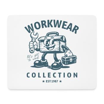 Boîte à outils pour la collection de vêtements de travail - Tapis de souris (format paysage) - blanc - Devant