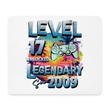 Level 17 years Unlocked since 2009 Birthday - Mouse Pad (horizontal) - white - Front