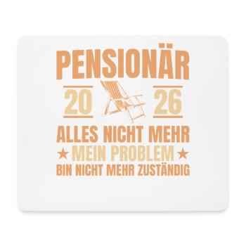 Don de pension d’adieu pour fonctionnaires 2026 - Tapis de souris (format paysage) - blanc - Devant