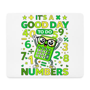 Chiffres de calculatrice joyeuse - Tapis de souris (format paysage) - blanc - Devant