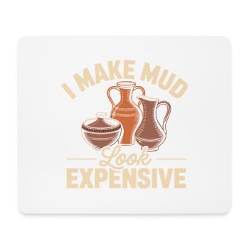 Pottery Addict Clay Art Creative Motif - Mouse Pad (horizontal) - white - Front