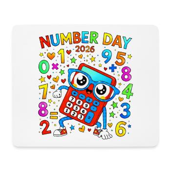 Number Day 2026 Calculator Fun - Mouse Pad (horizontal) - white - Front