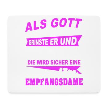 Receptionist Sayings - Mouse Pad (horizontal) - white - Front