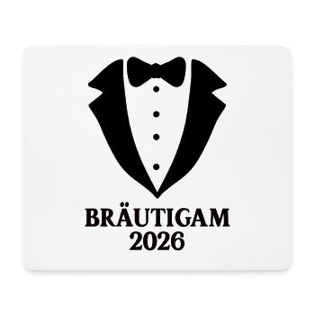 Fiançailles du marié 2026 - Tapis de souris (format paysage) - blanc - Devant