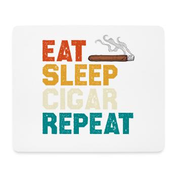 Eat Sleep Cigar Repeat Tea - Mouse Pad (horizontal) - white - Front