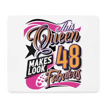 48. Geburtstag Queen - Mousepad (Querformat) - Weiß - Vorne