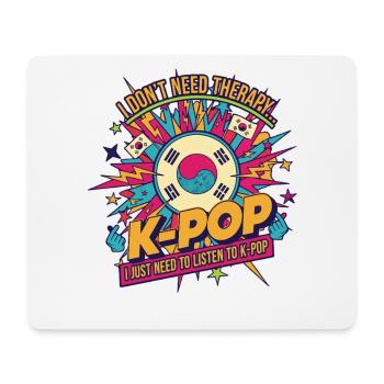 Je n’ai pas besoin de thérapie, j’ai juste besoin de musique coréenne K-pop - Tapis de souris (format paysage) - blanc - Devant