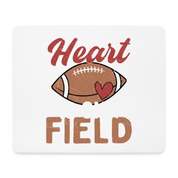 My Heart Is On The Field Season Football Player - Mousepad (Querformat) - Weiß - Vorne