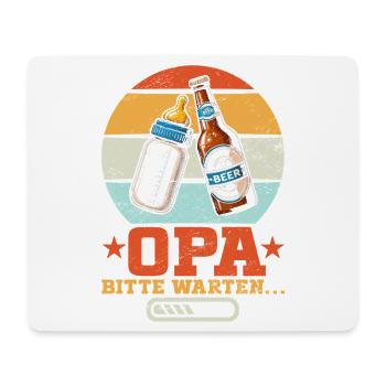 Opa Bitte Warten Baby Großvater Pops Großeltern - Mousepad (Querformat) - Weiß - Vorne