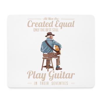 Diction du guitariste – Seuls les meilleurs jouent de la guitare - Tapis de souris (format paysage) - blanc - Devant