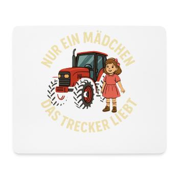 Juste une fille qui adore les tracteurs - Tapis de souris (format paysage) - blanc - Devant