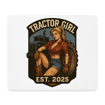 Tractor Girl Est. 2025 | Landwirtschaft - Mousepad (Querformat) - Weiß - Vorne