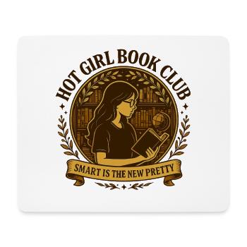 Hot Girl Book Club | Smart is Pretty - Mousepad (Querformat) - Weiß - Vorne