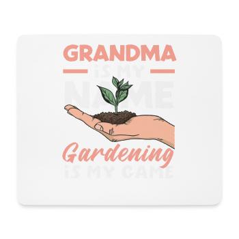 Grand-mère Nom Jardinage Mon amoureux des plantes de gibier - Tapis de souris (format paysage) - blanc - Devant
