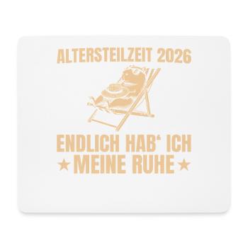 Retraite partielle 2026 Enfin j’ai la paix - Tapis de souris (format paysage) - blanc - Devant