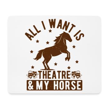 Théâtre musical Tout ce que je veux Mon cadeau de cheval et de théâtre - Tapis de souris (format paysage) - blanc - Devant