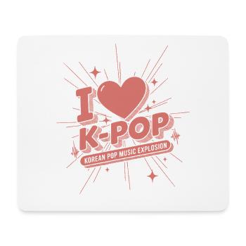 J’adore la K-Pop Pop Explosion de la musique pop coréenne Fans de Kpop - Tapis de souris (format paysage) - blanc - Devant