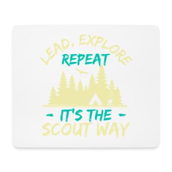 Girl Scout Leader Lead Explore Repeat Scout - Mousepad (Querformat) - Weiß - Vorne
