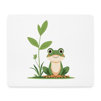 Little frog in the grass forest - Mouse Pad (horizontal) - white - Front